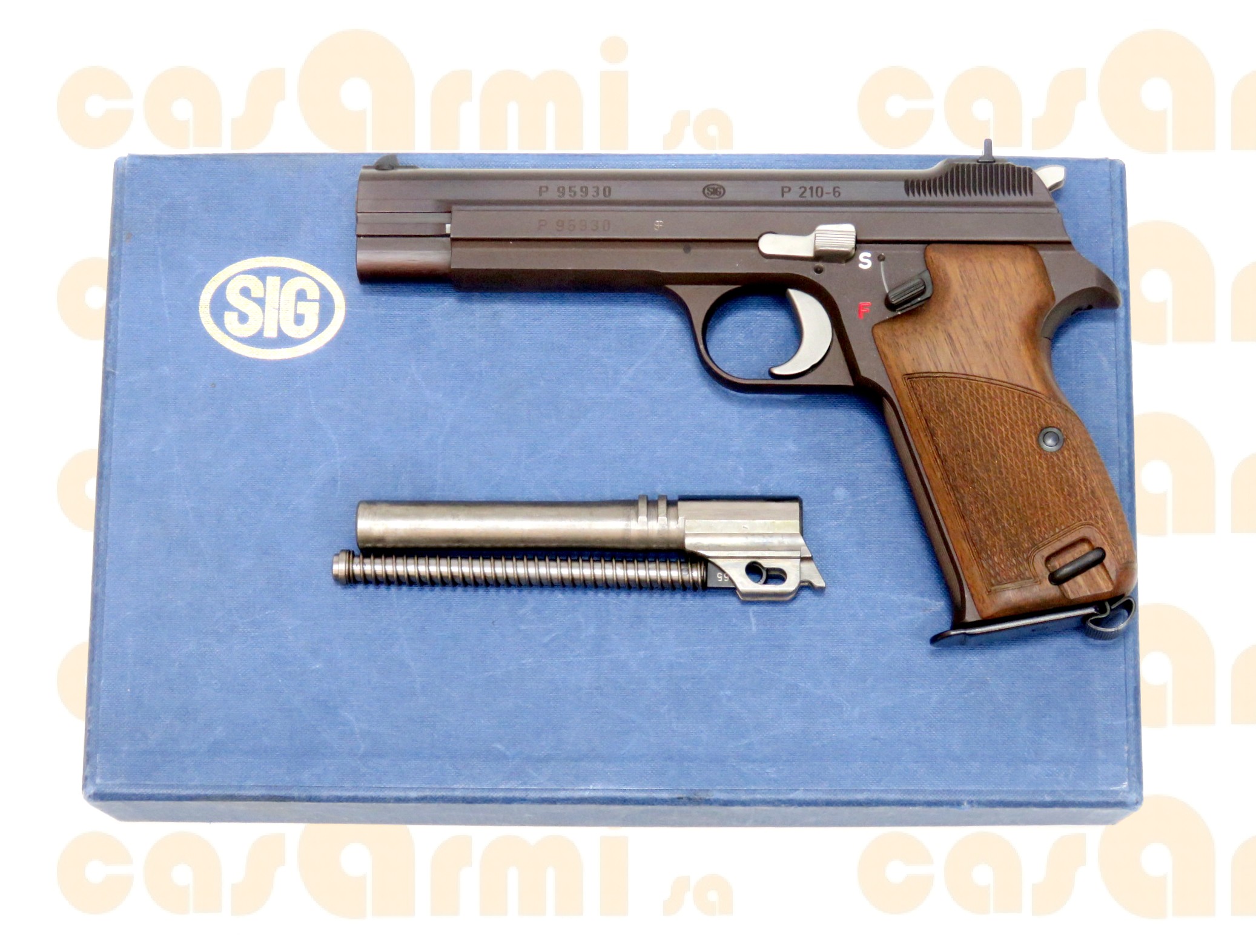 SIG mod. P210/6, con seconda canna in cal. 7.65 Para, 9 Para